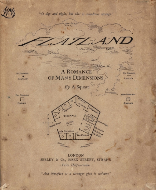 Flatland, by Edwin Abbott, 1884 - Original cover art.