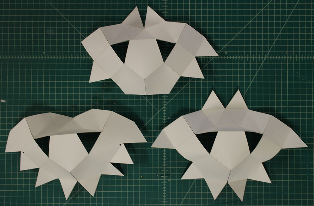 Three mask iterations were created to improve volumetric features and reduce paper distortions.