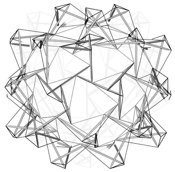 An example of tensegrity (i.e., with vectors)