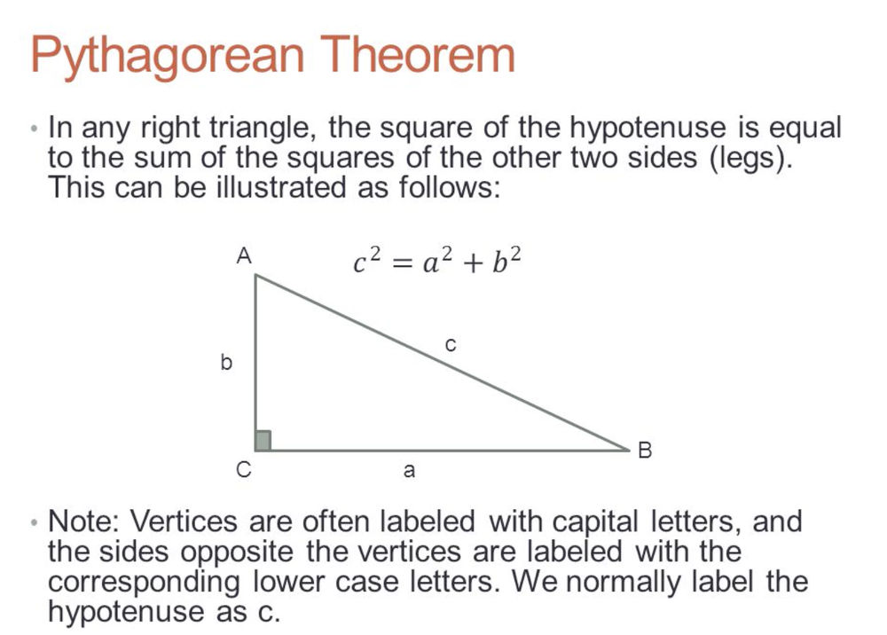 Students can solve theorems and work out equations related to triangles.